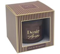 Lesser & Pavey Desire Aroma Oud & Bergamot Candle 400g | Scented Gift for Relaxation | Stylish Home Decor | Large Candle for a Soothing and Elegant Ambiance in Any Room