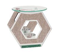 Lesser & Pavey - Desire - Glass Wax Melt & Oil Warmer - Glitter Rose Gold Design - Single Item