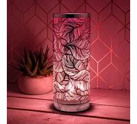 Lesser & Pavey Desire Leaf Silver and Pink Touch Lamp, JNS_474343
