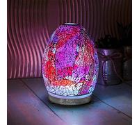 Lesser & Pavey Desire Multi Mosaic Egg Diffuser -Essential Oil Ultrasonic Aromatherapy Humidifier - 4 Mist Modes, Colourful Light + Auto Shut-Off, Blue Tones, H15cm