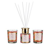 Lesser & Pavey Desire Tropical Reed Diffuser and Candle Set-Tangerine & Vanilla Scent, Multi-Colour, 50ml