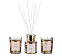 Lesser & Pavey Desire Tropical Reed Diffuser and Candle Set-Wild Fig & Cassis Noir Scent, Multi-Colour, 50ml
