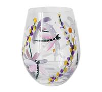 Lesser & Pavey Dragonflies & Daisies Stem Glass for Home, Kitchen & Restaurant | Lovely Stem Glassware for Drinks & Parties | Lovely Gift for Women & Men