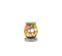 Lesser & Pavey Electri Wax Melt Burner Silver Bauble 3D Light Effect Christmas Oval Touch Lamp
