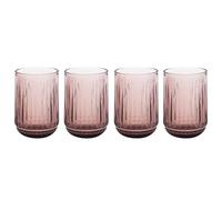 Lesser & Pavey Elements Pink Tumbler Glass Set of 4 for Home, Kitchen, Restaurant & Parties | Lovely Tumbler Glass Set of 4 for Drinks | Gorgeous Gift for Women, Men, Wedding & Christmas
