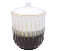 Lesser & Pavey Elements Reactive Glaze Covered Jar | Ceramic Stoneware Storage Container with Lid | Modern Decorative Kitchen Jar | Stylish Home Accessory for Sugar, Tea, Coffee or Small Essentials