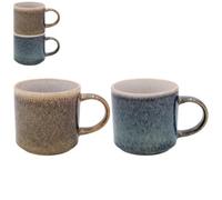 Lesser & Pavey Elements Reactive Glaze Mugs Set of 2 | Stylish Tableware for Home Use | Coffee Cups for Every Occasion | Ideal Mens and Birthday Gifts - LP73791, Mottle