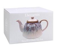 Lesser & Pavey Elements Reactive Glaze Teapot for Kitchen | Lovely Kitchen Accessories for Home | Without Tea Strainer Tea Pot for Everyday Use | Durable Tea Pots for Home & Office