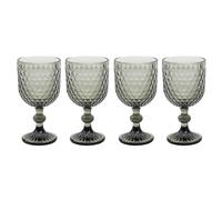 Lesser & Pavey Elements Smoke Wine Glass Set of 4 for Home, Kitchen, Restaurant & Parties | Lovely Wine Glass Set of 4 for Drinks | Gorgeous Gift for Women, Men, Wedding & Christmas