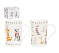 Lesser & Pavey Faithful Friends Dog Mugs Set of 2 | Ceramic Coffee Mugs Set for Home or Work | Premium Design Mugs Set for All Occasions | Lovely Mugs for Tea, Coffee & Hot Drinks