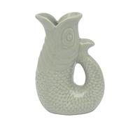 Lesser & Pavey Fish Jug Vase Green 20cm | Stylish Ceramic Flower Jug for Fresh or Artificial Bouquets | Unique Decorative Vase & Gift for Fans of Elegant Flower Vases and Home Décor