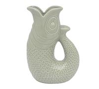 Lesser & Pavey Fish Jug/Vase Green 26cm | Decorative Ceramic Flower Vase for Fresh & Artificial Flowers | Stylish Home Décor Jug | Unique Alternative to Glass Vase
