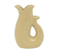 Lesser & Pavey Fish Jug Vase Sand 20cm | Decorative Ceramic Flower Jug for Fresh & Artificial Bouquets | Stylish Home Décor Vase Gift | Alternative to Glass Vases & Small Flower Vases