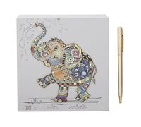 Lesser & Pavey Funky Art Memo Pad | Artistic Square Memo Block For Office, Home or Schools | Eddie Elephant Memo Pad Block With Lovely Designs - Bug Art