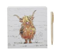 Lesser & Pavey Funky Art Memo Pad | Artistic Square Memo Block For Office, Home or Schools | Highland Hamish Memo Pad Block With Lovely Designs - Bug Art
