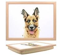 Lesser & Pavey German Shepherd Laptray Robert James Hull Trays For Food Serving & Breakfast | Comfortable Lap Trays With Bean Bag Cushion | Durable Tray For Eating On Lap | Ideal Lap Tray For Adults