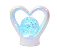 Lesser & Pavey Glitter Pearlescent Heart Lamp | Gift for Your Loved Ones | Living Room Décor Night Lamp | Decorative Night Lights for Home & Office