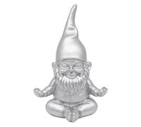 Lesser & Pavey Gnomes Home Decor Figurines & Ornaments For Home & Office | Decorative Home Accessories Statues For Indoor & Outdoor | Lovely Gifts for Women & Men Yoga Pose Silver