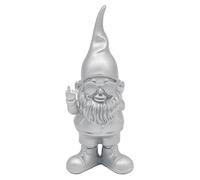 Lesser & Pavey Gnomes Home Decor Figurines & Ornaments For Home & Office | Decorative Home Accessories Statues For Indoor & Outdoor | Lovely Gifts for Women & Men Swearing Silver 15 Cm