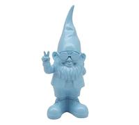 Lesser & Pavey Gnomes Home Decor Figurines & Ornaments For Home & Office | Decorative Home Accessories Statues For Indoor & Outdoor | Lovely Gifts for Women & Men Peace Hands Blue 20 Cm