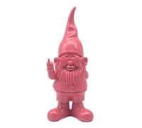 Lesser & Pavey Gnomes Home Decor Figurines & Ornaments For Home & Office | Decorative Home Accessories Statues For Indoor & Outdoor | Lovely Gifts for Women & Men Swearing Pink 20 Cm