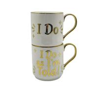 Lesser & Pavey Gold Edition I Do As Im Told Stacking Mugs 300ml