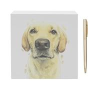 Lesser & Pavey Golden Labrador Memo Block Robert James Hull for Home & Office | Stylish Notepads & Writing Pads For Daily Use | Compact Note pad & Memo Pads for Daily Notes & Reminders