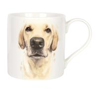 LESSER & PAVEY Golden Labrador Mug Robert James Hull, Tea and Coffee Mugs for Hot Drinks | Fine China Printed Mugs for Kitchen & Home | Reusable
