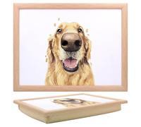 Lesser & Pavey Golden Retriever Laptray Robert James Hull Lap Tray For Food Serving & Breakfast | Comfortable Lap Trays With Bean Bag Cushion | Durable Lap Trays For Eating On Lap For Adults