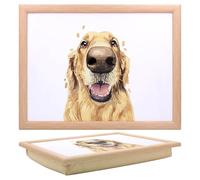 Lesser & Pavey Golden Retriever Laptray Robert James Hull Lap Tray For Food Serving & Breakfast | Comfortable Lap Trays With Bean Bag Cushion | Durable Lap Trays For Eating On Lap For Adults