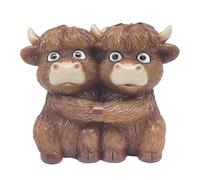 Lesser & Pavey Hamish Highland Cow Twin Home Decor Figurines & Ornaments For Home & Office | Decorative Home Accessories Statues For Indoor & Outdoor | Lovely Gifts for Women & Men