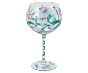 Lesser & Pavey Hand Painted Lynsey Johnstone Dragonflies Gin Glass | Cold & Hot Drinks, Stylish Gin Glasses, Tableware, Gifts For Women & Men, Lynsey Johnstone