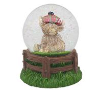 Lesser & Pavey Happy Highland Cow Highland Cow Tartan Cap Waterglobe Figurines & Ornaments For Home & Office | Decorative Home Accessories Statues For Indoor & Outdoor | Lovely Gifts for Women & Men