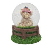 Lesser & Pavey Happy Highland Cow Tartan Cap Waterglobe Home Decor Figurine