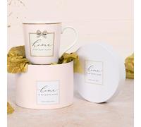 Lesser & Pavey Heart Design Bow Ceramic Mug Home