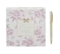 Lesser & Pavey Hearts Design Madelaine Floral Paper Madelaine Memo Pad With Pen Home For Notes Planner Journal | Stylish Desk Accessory For Home Office School | Lovely Gift For Teachers Children