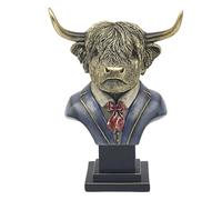 Lesser & Pavey Highland Cow Bust Home Decor Figurines & Ornaments For Home & Office | Decorative Home Accessories Statues For Indoor & Outdoor | Lovely Gifts for Women & Men