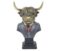 Lesser & Pavey Highland Cow Bust Home Decor Figurines & Ornaments For Home & Office | Decorative Home Accessories Statues For Indoor & Outdoor | Lovely Gifts for Women & Men