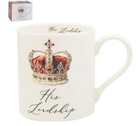 Lesser & Pavey His N Hers His Lordship Mug 350ml for Coffee, Tea and Hot Drinks | Reusable Fine China Tea & Coffee Mugs for Daily Use | Special Occation & Birthday Gifts for Women & Men