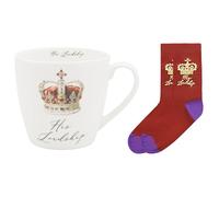 Lesser & Pavey His N Hers His Lordship Mug & Sock Gift Set 480ml for Coffee Tea and Hot Drinks | Reusable Fine China Tea & Coffee Mugs for Daily Use | Special Occation & Birthday Gifts for Women & Men