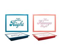 Lesser & Pavey His N Hers Mr Right and Mrs Always Right Lap Tray Bundle