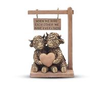 Lesser & Pavey Hughie Highland Cow Each Other Figurine For Home & Office | Home Decor Ornaments Gift For Women & Men | Beautiful Figurine For Indoor & Outdoor | Living Room Decor Ornaments