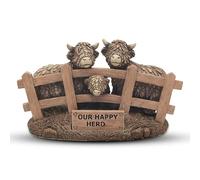 Lesser & Pavey Hughie Highland Cow Happy Herd | Decorative Shelf Accent, Freestanding Display, Ideal for Home and Office Decor, Lovely Gift Choice