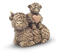 Lesser & Pavey Hughie Highland Cow Pair Home Decor Figurines & Ornaments For Home & Office | Decorative Home Accessories Statues For Indoor & Outdoor | Lovely Gifts for Women & Men
