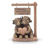 Lesser & Pavey Hughie Highland Cow Together Home Decor Figurine | Together Design, Charming Character, Stable Construction, Shelf Accent, Decorative Display, Thoughtful Gift