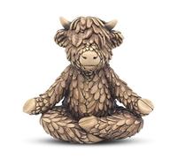 Lesser & Pavey Hughie Highland Cow Yoga Figurine | Home Decor Ornament for Living Rooms | Ideal Friendship Gifts | Stylish Table Centerpiece for Modern Homes