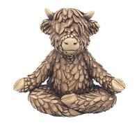 Lesser & Pavey Hughie Highland Cow Yoga Figurines Statues For Home Decor | Ideal Ornaments Friendship Gifts For Women & Men | Lovely Table Centerpiece & Living Room Accessories