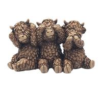 Lesser & Pavey Hughie Highland Cows Figurines Statues For Home Decor | Ideal Ornaments Friendship Gifts For Women & Men | Lovely Table Centerpiece & Living Room Accessories