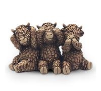 Lesser & Pavey Hughie Highland Cows Figurines Statues For Home Decor | Ideal Ornaments Friendship Gifts For Women & Men | Lovely Table Centerpiece & Living Room Accessories, Brown