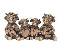 Lesser & Pavey Hughie Highland Cows Home Figurine For Home & Office | Home Decor Ornaments Gift For Women & Men | Beautiful Figurine For Indoor & Outdoor | Living Room Decor Ornaments